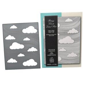 Memory Box Breezy Clouds Detail Plate 100% Steel Craft Die  99072